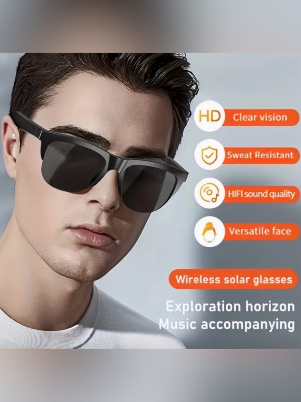 AI Wireless Bluetooth Smart Sunglasses Translating Connect to Phone - Picture 9 of 10